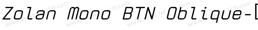 Zolan Mono BTN Oblique字体转换